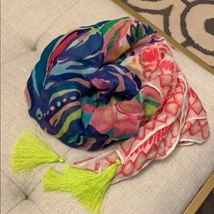 Lilly Pulitzer Scarf with Tassels